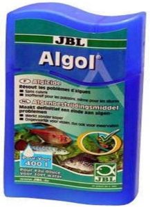 JBL Conditionneur d’Eau Contre les Algues dans les Aquariums d’Eau Douce, Algol, 100 mL pour 400L