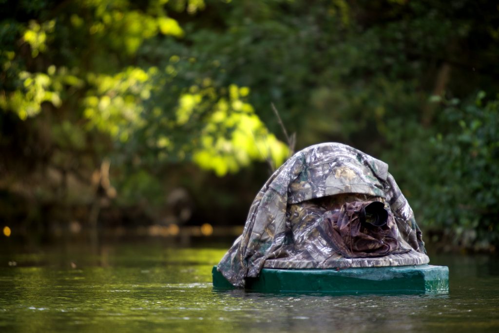 Affût flottant pour photographie animalière