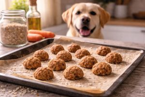 Bonbons maison à la viande pour chien : recette facile et saine