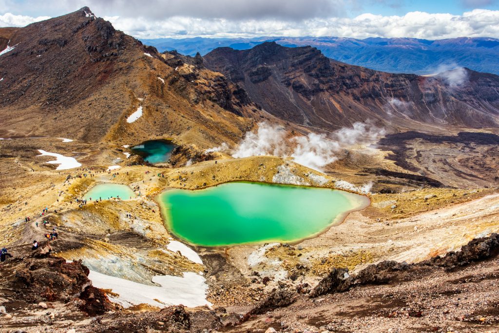 Lacs émeraude sur Tongariro Alpine Crossing Track, Tongariro Nati