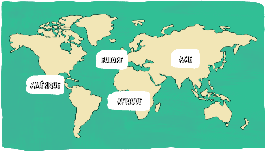 carte monde volontariat