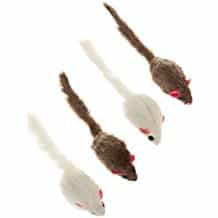 4 petites souris en peluche artificielle